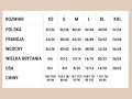 Tabela rozmiarów od XS do XXL. Jaki to rozmiar? Polska 44/46 to francuskie 46/48, włoskie 48/50, brytyjskie 16/18, USA 12/14, chińskie 168-173/98-102.