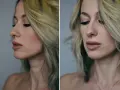 Kobieta z blond włosami i złotym kółkiem w nosie, podkreślającym jej septum.