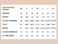 Tabela rozmiarów odzieży. Rozmiar 36 odpowiada międzynarodowemu S, wzrost 168 cm, obwód klatki 81-84 cm, talia 65-67 cm, biodra 92-94 cm.