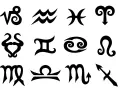Czarny sodalit znak zodiaku: Koziorożec, Wodnik, Ryby, Baran, Byk, Bliźnięta, Rak, Lew, Panna, Waga, Skorpion, Strzelec.