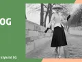 Elegancka kobieta w kapeluszu i sukni w stylu lat 50. spaceruje po paryskiej ulicy.