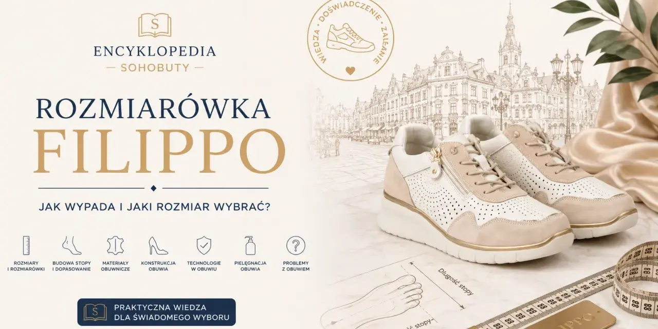 Rozmiarówka Filippo – poznaj tę firmę i dobierz idealne buty. Poradnik o rozmiarach, budowie stopy i pielęgnacji obuwia.