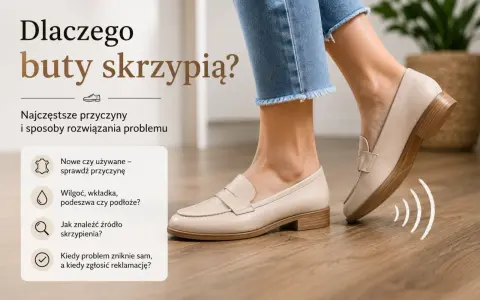 Dowiedz się, co zrobić, żeby buty nie skrzypiały. Sprawdź najczęstsze przyczyny i sposoby rozwiązania problemu.