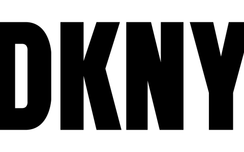 Logo DKNY. To znana marka odzieżowa, która oferuje stylowe ubrania i akcesoria.