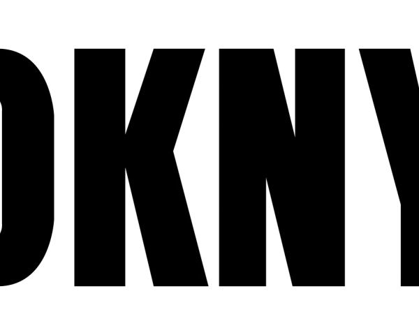 Logo DKNY. To znana marka odzieżowa, która oferuje stylowe ubrania i akcesoria.